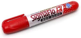 Marqueur effaçable à sec  Rouge Sigmaflo