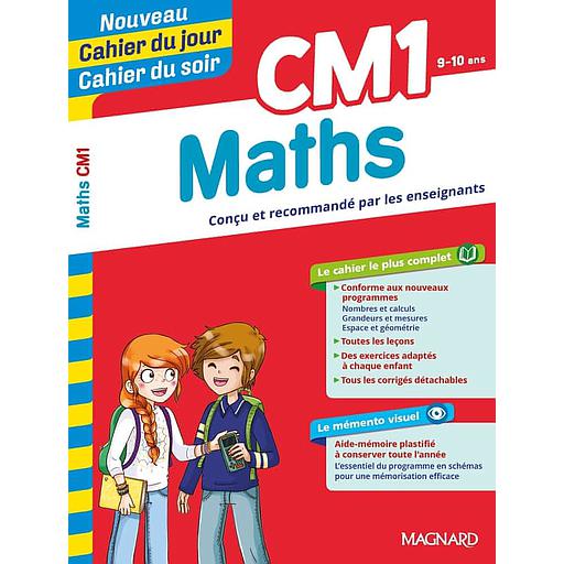 Cahier du jour/Cahier du soir Maths CM1 + mémento