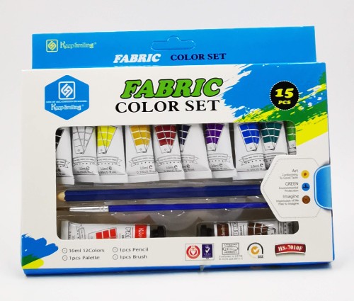 Peinture pour tissus KeepSmiling  - paquet de 10