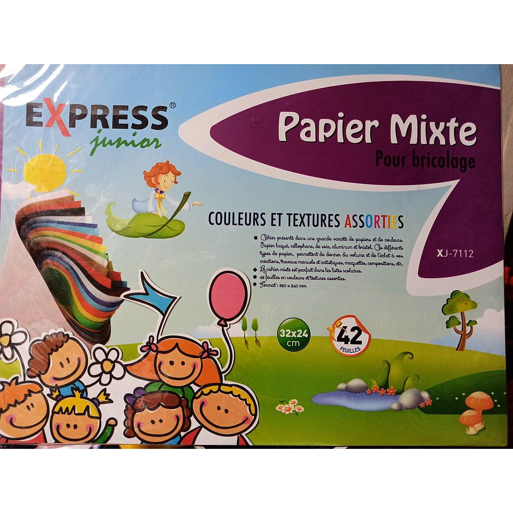 Pochette Papier Assortiment  42 feuilles