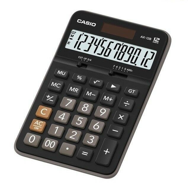 Calculatrice Casio - AX-12B - 12 Chiffres - Batterie/Solaire