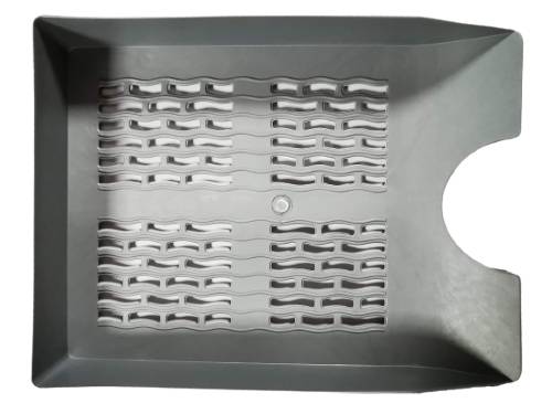 Panier à courrier perforé - Gris - Plastique