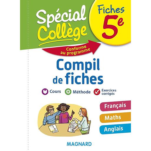 Compil de fiches 5e - Français, Maths, Anglais