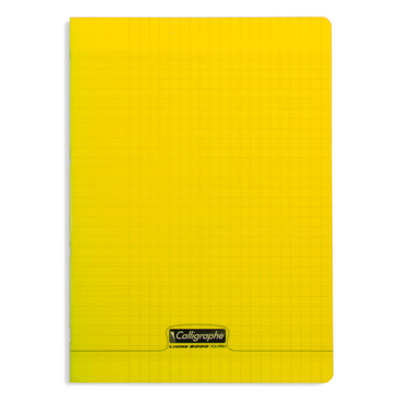 Cahier simple Calligraphe 8000 polypro  jaune - 21*29.7 - Piqué - 96p - 90g - Séyès