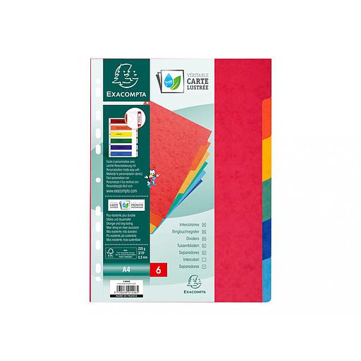 Intercalaires A4 Carton 6 par Paquet