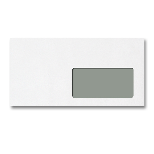 Enveloppe Blanche 110 x 220 - Autocollante avec fenêtre