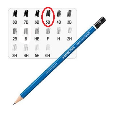 Crayon MARS 5B 100-5B Lumograph 100