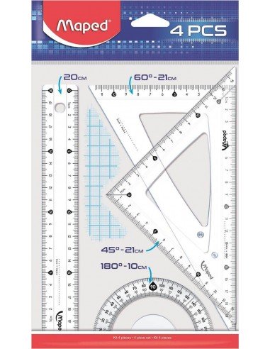 Kit de géométrie - 4 pièces