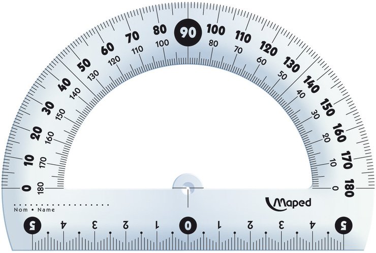 Rapporteur Maped 180° 12 CM Cristal