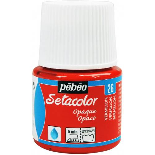 Peinture pour tissus Pébéo Setacolor  - 45ml - Vermillon