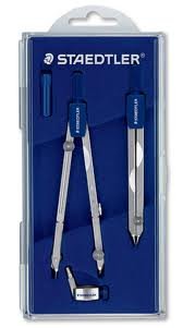 Pack compas Staedtler Basic  - Mines - Compas à double pointe sèche - Attache-compas