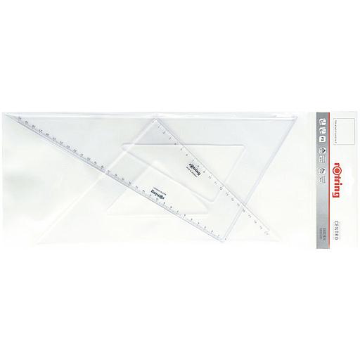 Jeu 2 équerres - 30cm - 45°/60°