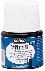 Peinture pour vitrail   45ml Bleu Cobalt