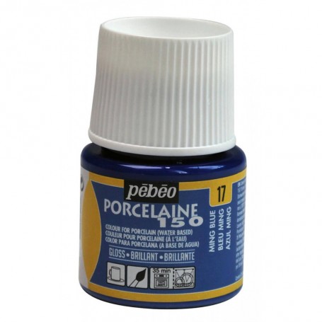 Peinture pour porcelaine Pébéo - 45ml - Bleu ming 17