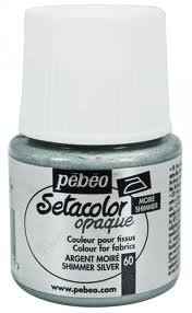 Peinture pour Tissus Pébéo Setacolor 45ml Argent Moiré