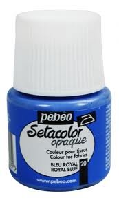 Peinture pour Tissu Pébéo Setacolor  - 45ml - Bleu royal