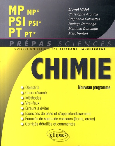 Chimie MP/MP* PSI/PSI* PT/PT*