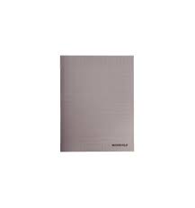 Cahier simple Calligraphe  - 17*22 - Piqué - 48p - 90g Gris