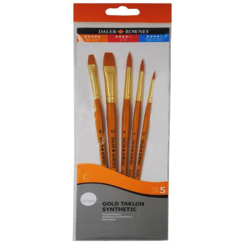 Pinceaux Gold Taklon x5