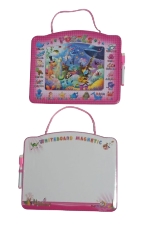 Tableau Blanc Magnétique avec Feutre + Puzzle