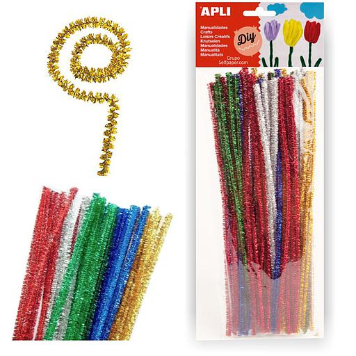 Sachet de 50 Chenilles 30CM Brillantes Rèf 13066