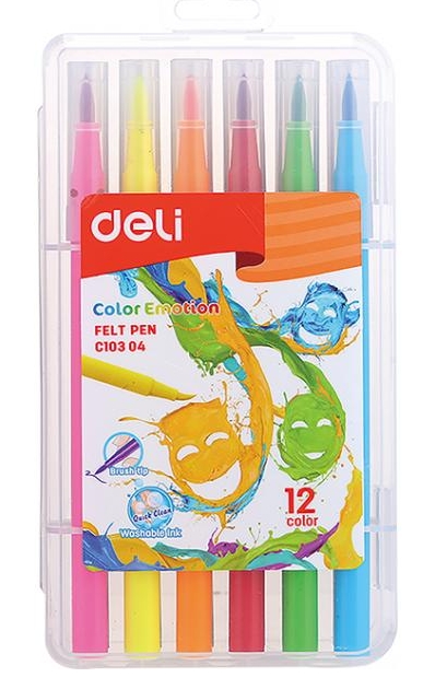 12 Feutres Color Emotion - Comme un pinceau - Encre lavable