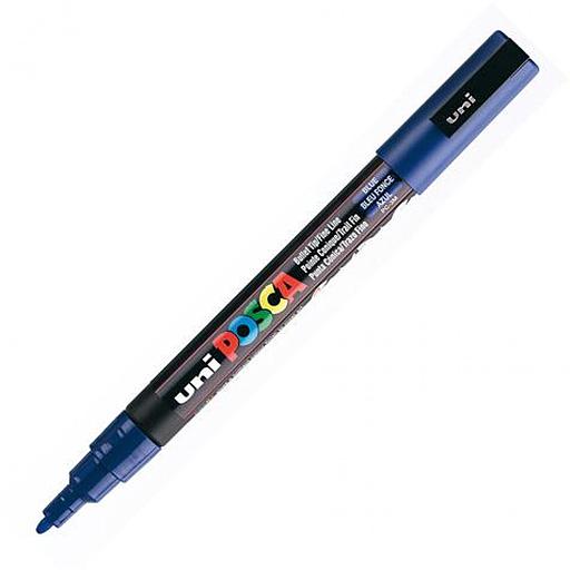 Marqueur peinture à l'eau Posca PC-3M bleu foncé