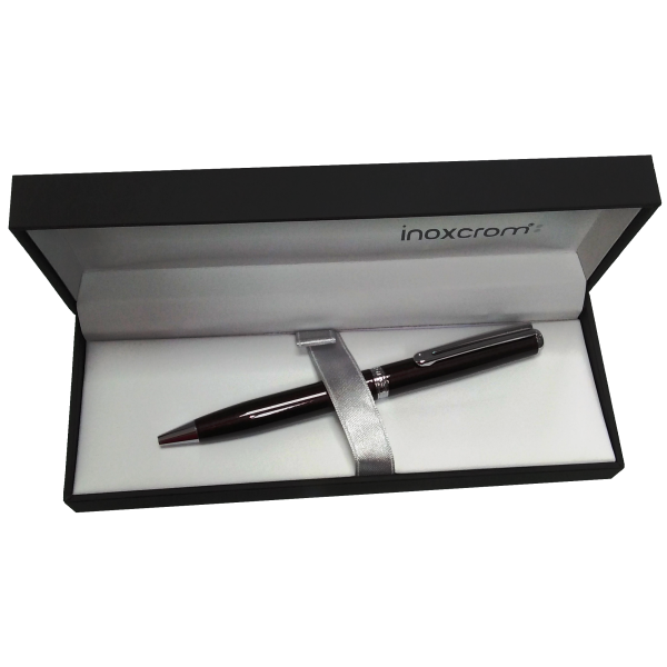 Stylo à Bille Wall Street Titanium Marron Brillant