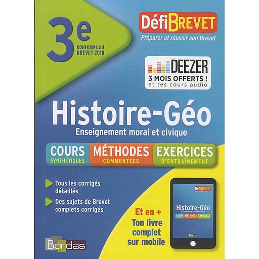 Histoire Géographie Enseignement moral et civique Brevet 3e