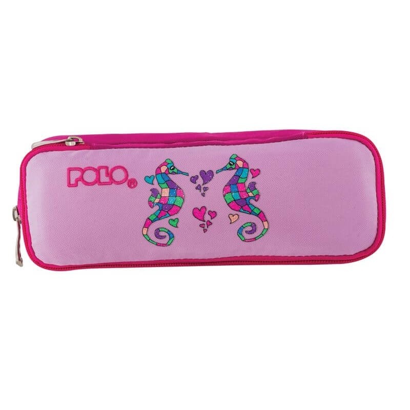 Trousse 2 compartiments fushia