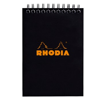 Bloc Note A6 Avec Spiral Polypro Noir