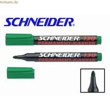 Marqueur permanent Schneider 130  - Vert - Pointe ronde - Unité