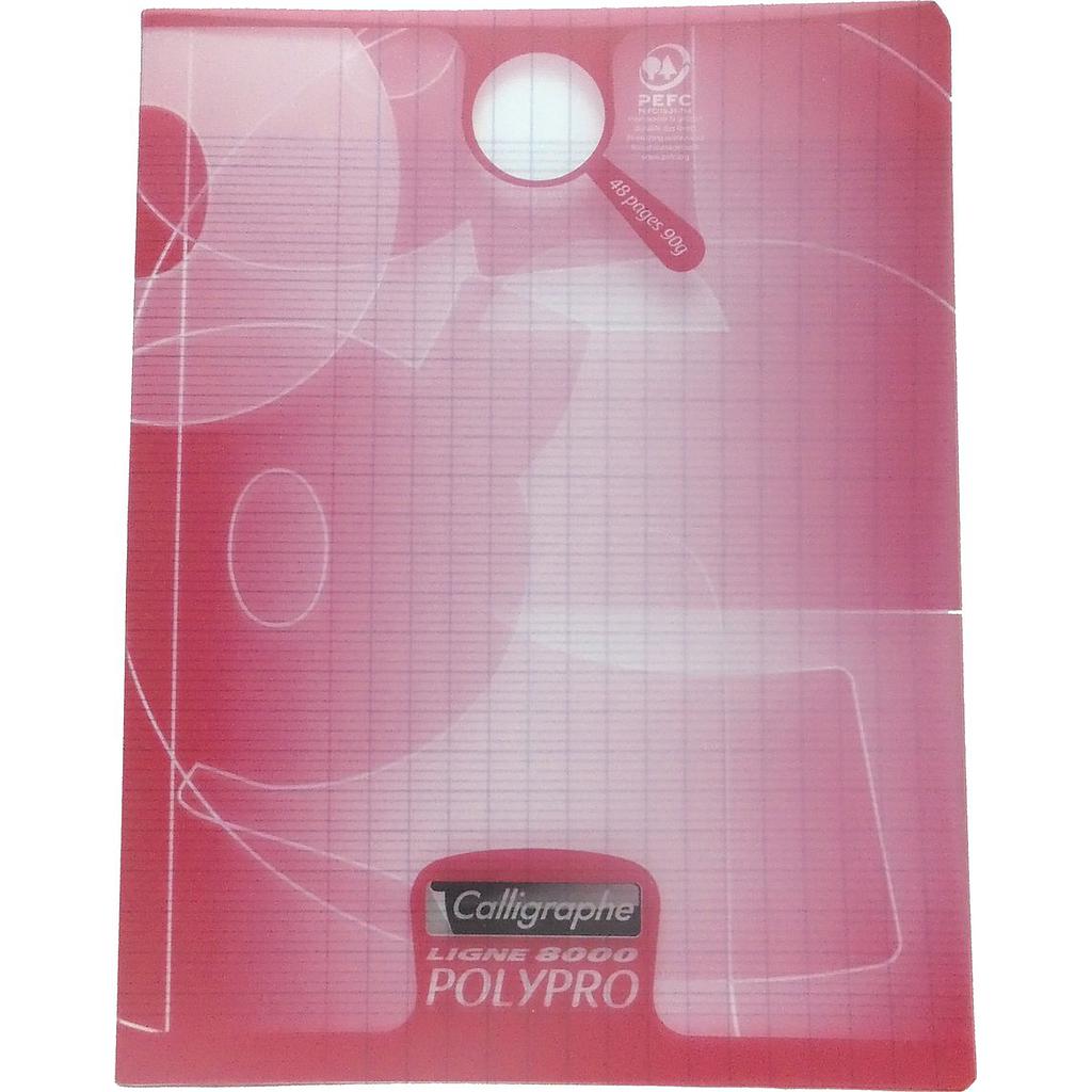 Cahier Simple Calligraphe  - 17*22 - Piqué - 48p - 90g - Séyès Rouge