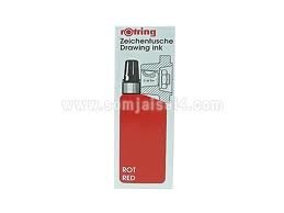 Encre de chine Rotring  - 23ml - Rouge - Unité