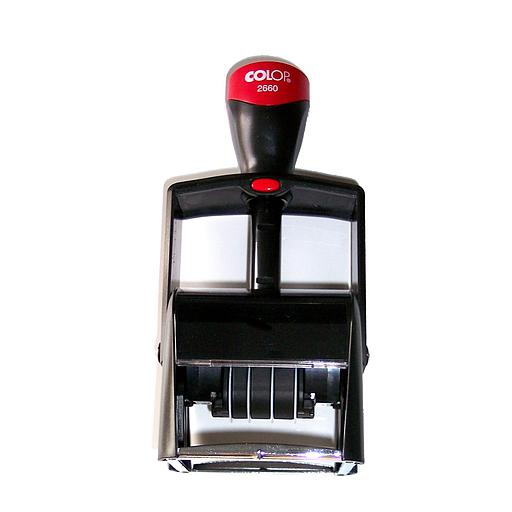 Tampon dateur Colop 2660  - Avec plaque - 37*58