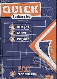 Etiquettes Quick labels  - A4 - 100 feuilles - 210 x 297 mm