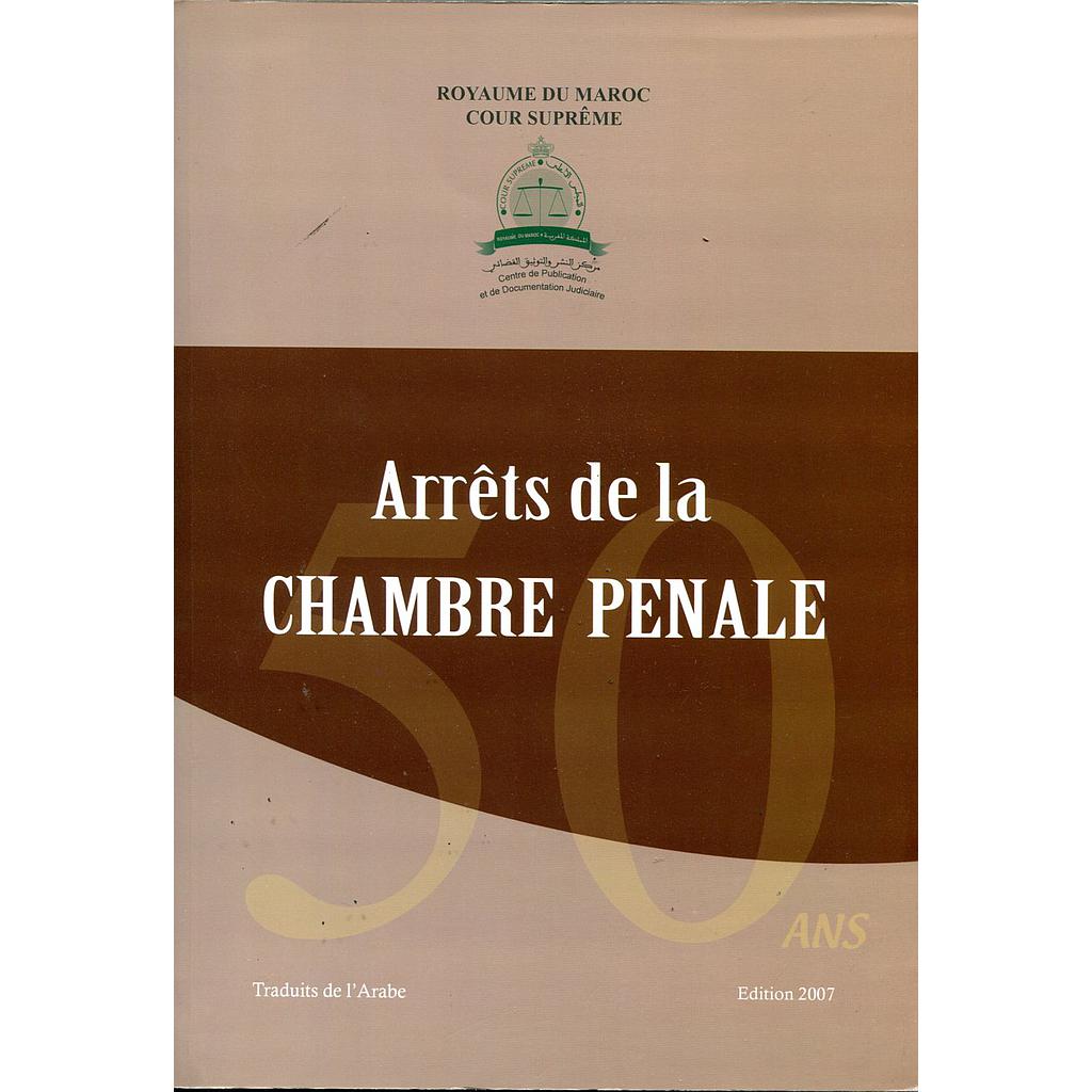 Arrêts de la chambre pénale