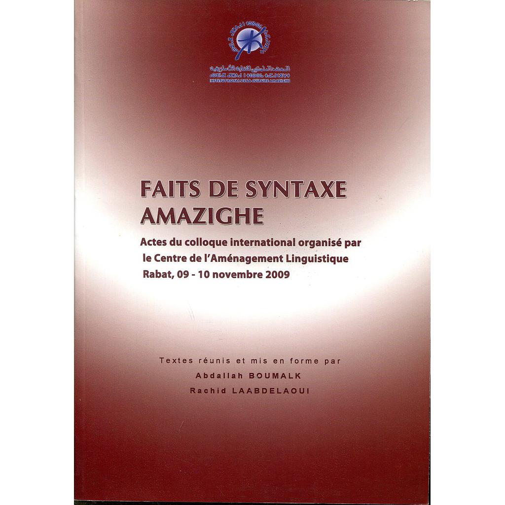 Faits de syntaxe Amazighe