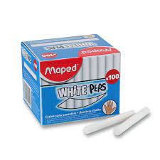Craie Maped White peps  - Blanche - Paquet de 100