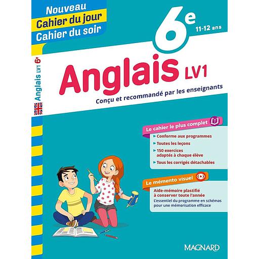 Cahier du jour/Cahier du soir Anglais LV1 6e + mémento