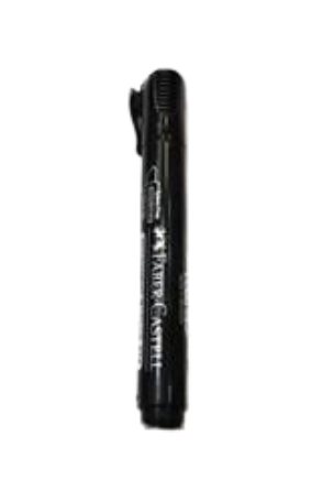 Marqueur permanent Faber-Castell  - Noir - Pointe biseau