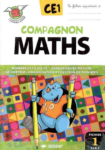 Compagnon Maths CE1 Fichier 1+2 - Adapté au programme Marocain
