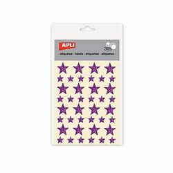 Gommettes APLI Etoiles Violet