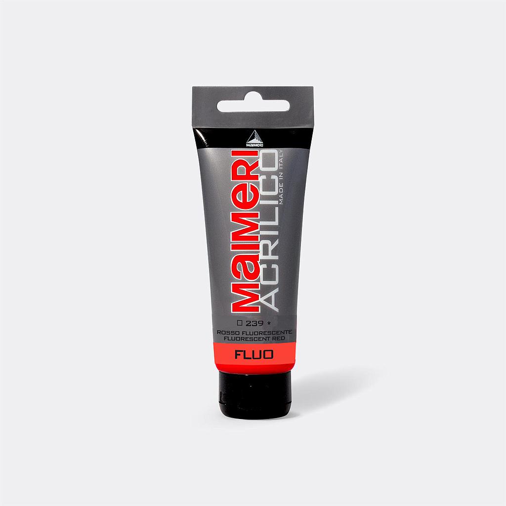 Peinture Acrylique Maimeri 200ml Rouge Fluorescent - 239