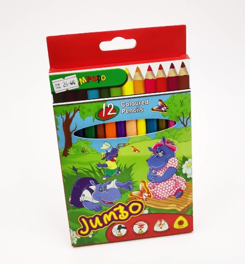 Crayons de couleur 12 crayons - Jumbo