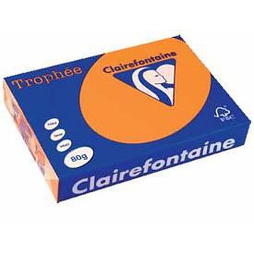 Rame Papier Couleur Fluo Orange A4 Clairefontaine