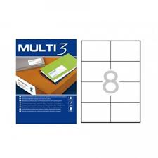Etiquettes Multi3 - A4 - 105*74MM