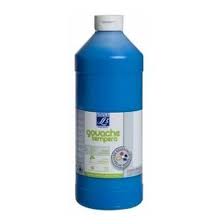 Peinture Gouache Color &amp; Co 1L Bleu Primaire