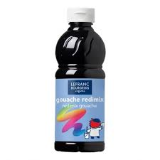 Peinture Gouache Lefranc & Bourgeois  - Noir - 1L