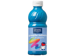 Peinture Gouache Lefranc &amp; Bourgeois  - Bleu - 500ml